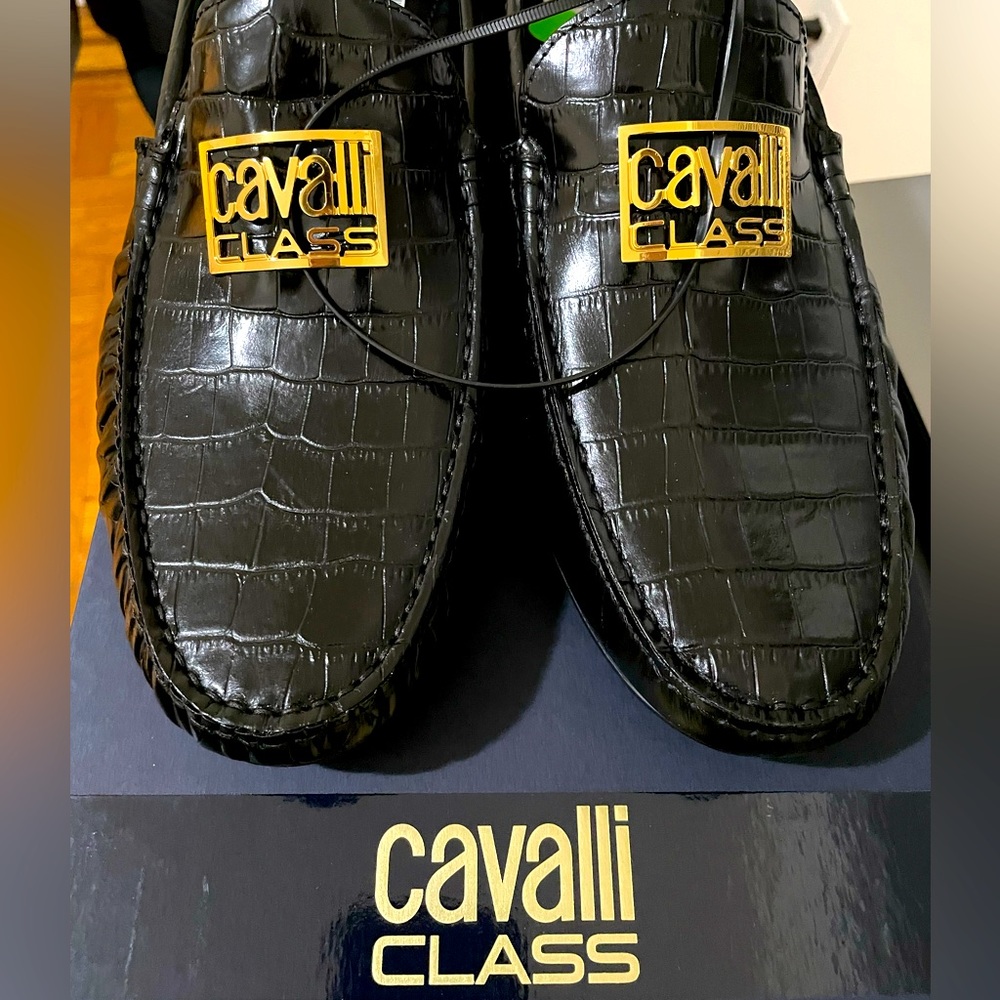 COPY - CAVALLI CLASS
Snake Embossed Leather Driving Loafers for men